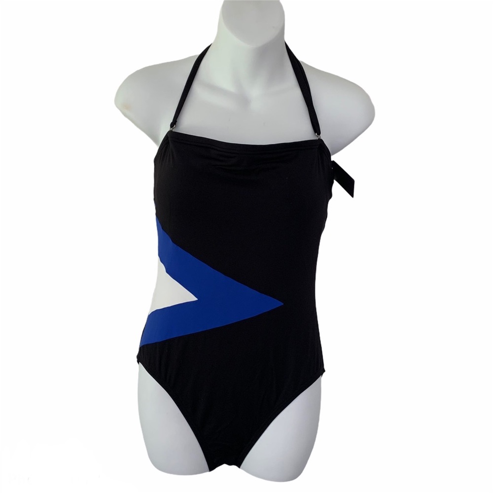 NWT WOMEN’S NAUTICA SWIMSUIT SWIMWEAR BLACK BLUE